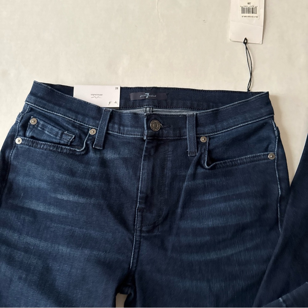 7 For All Mankind Dojo Original Trouser Jeans 28 BBLS #458920 BIN01 NWT - Picture 2 of 7